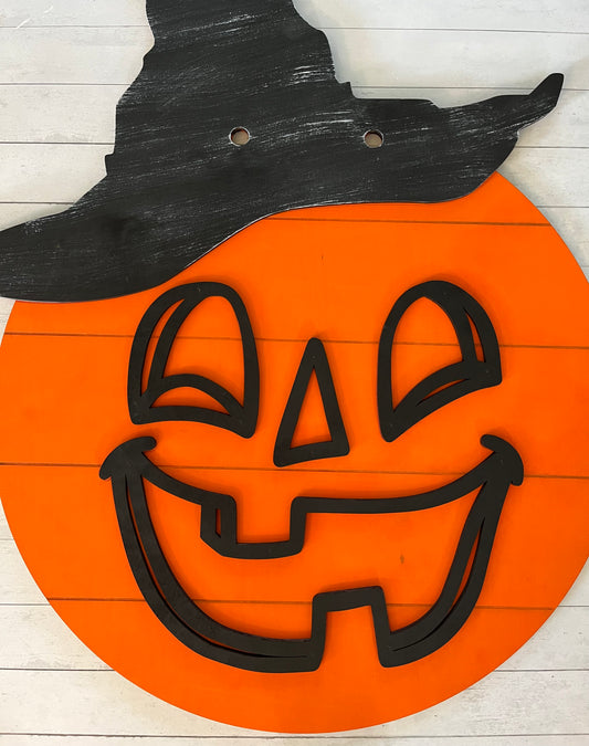 Pumpkin Hat Door Hanger