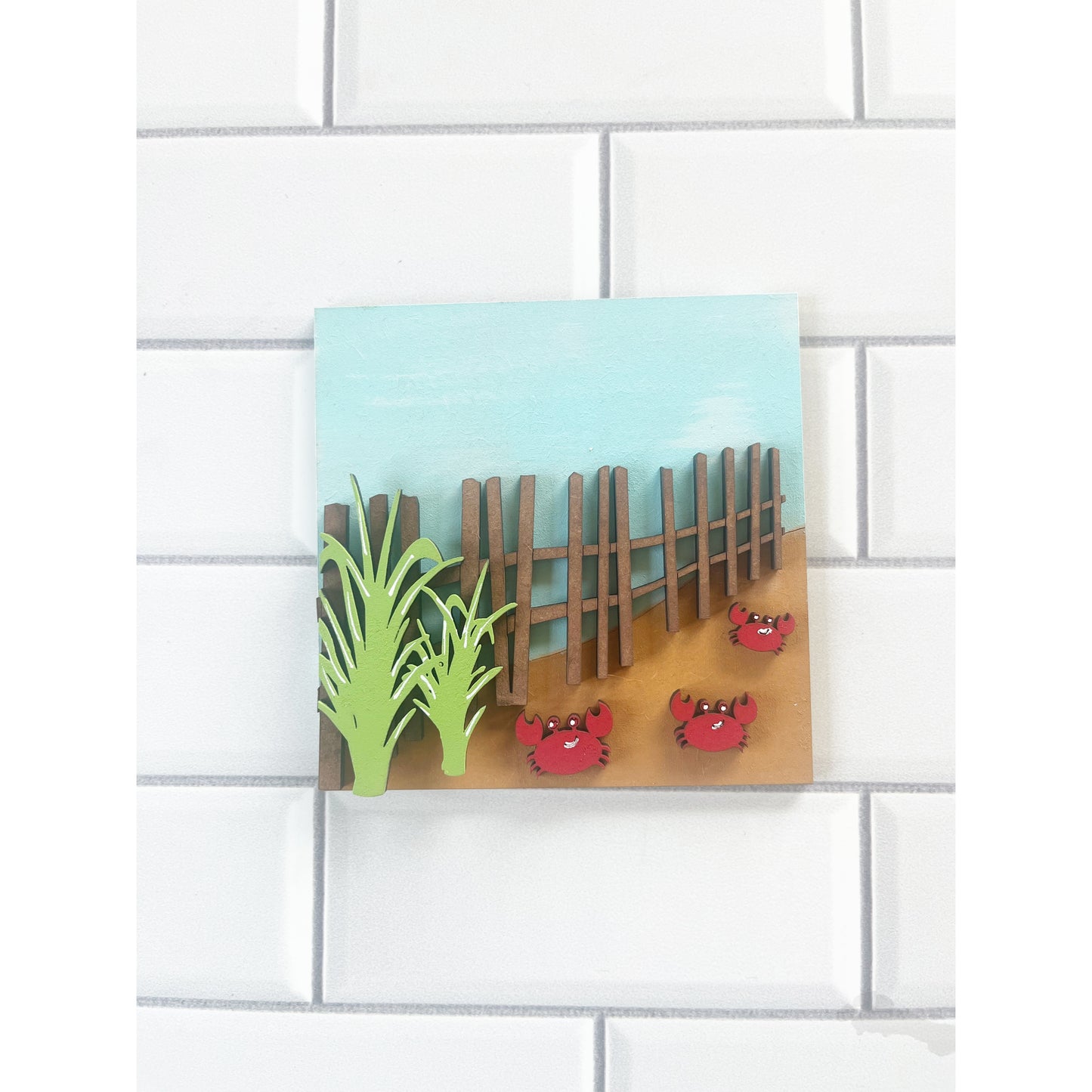 Crabs on the Beach Ladder Tile