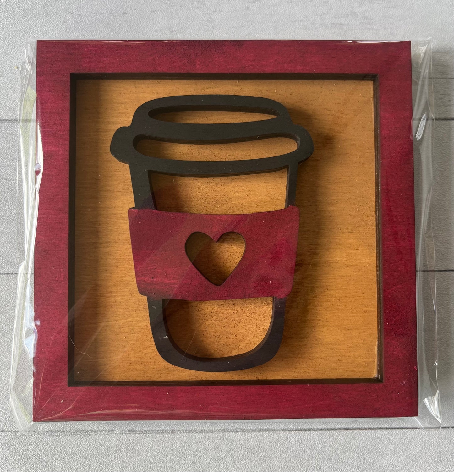 Black/Red coffee cup Ladder Tile
