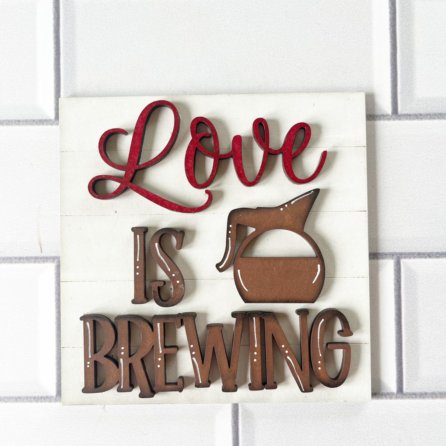 Love Is Brewing Ladder Tile