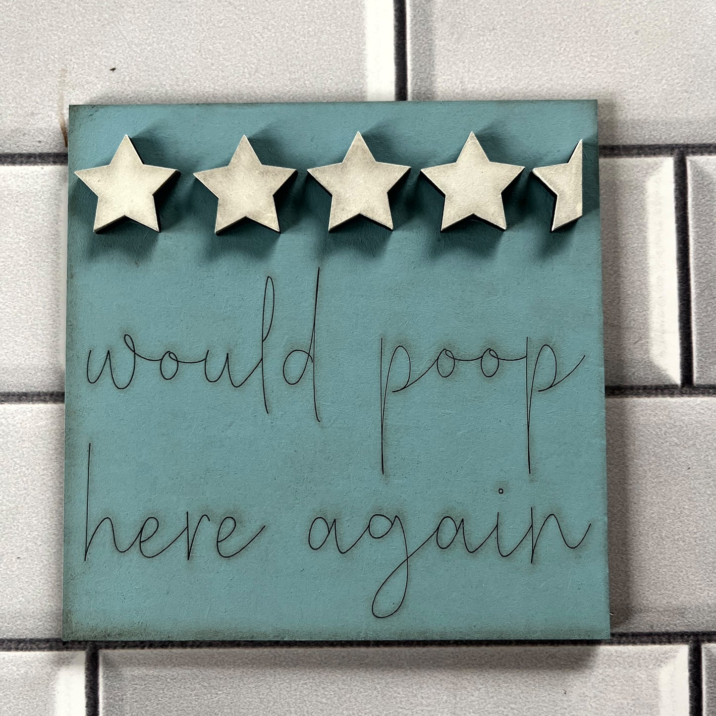 Poop Here Ladder Tile