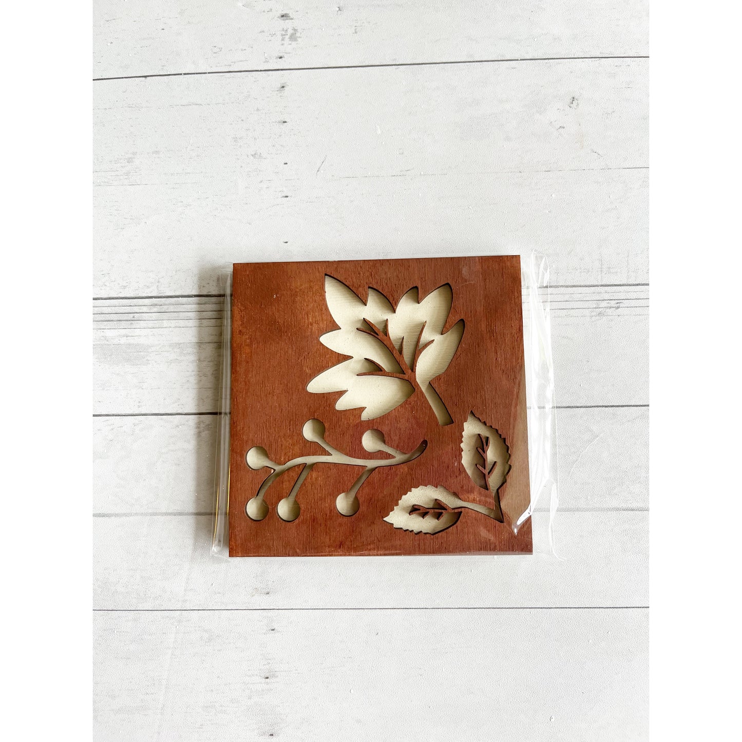 Leaf Stencil Ladder Tile