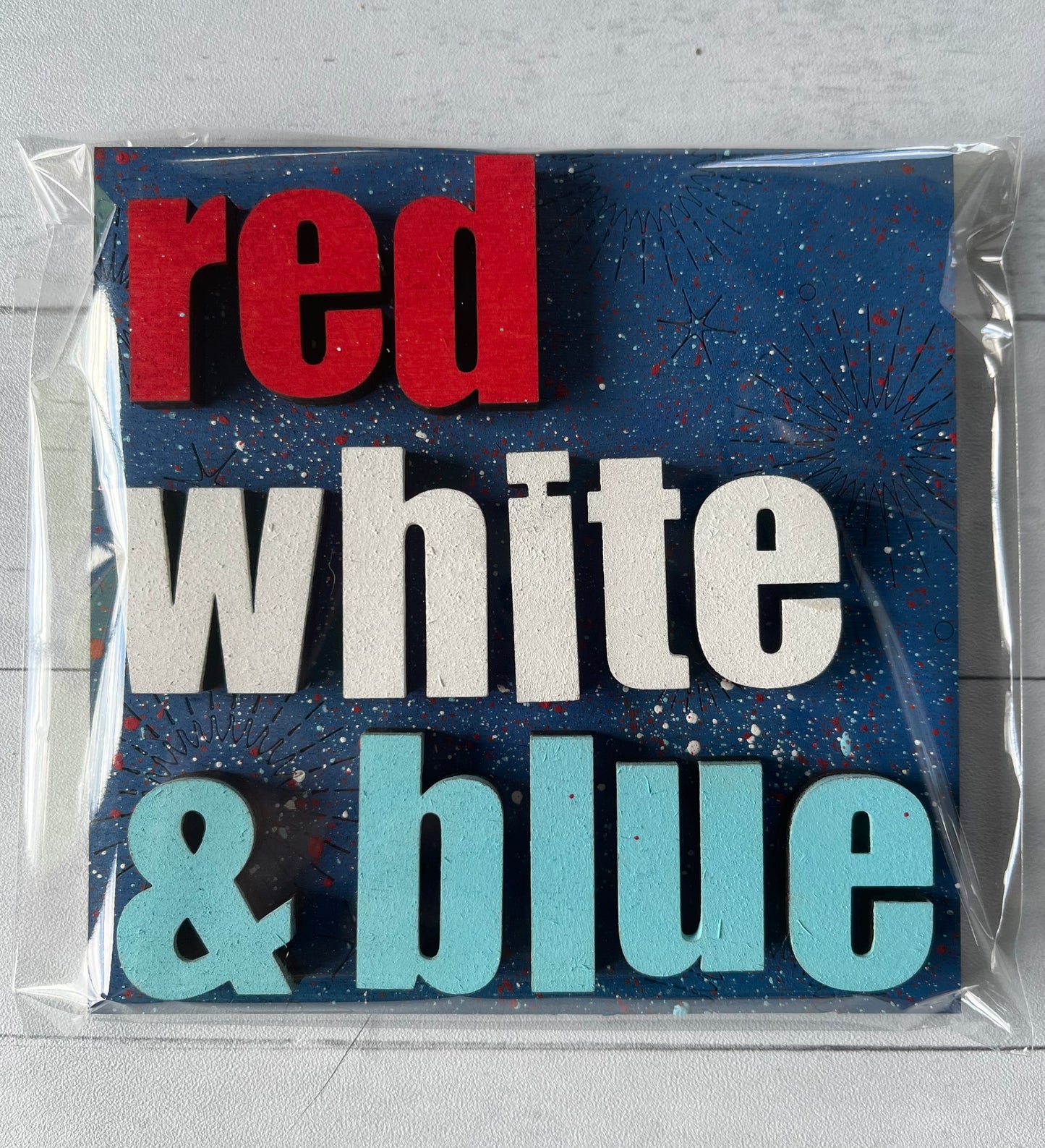 Red White Blue Ladder Tile