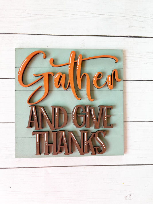 Gather Give Thanks Ladder Tile