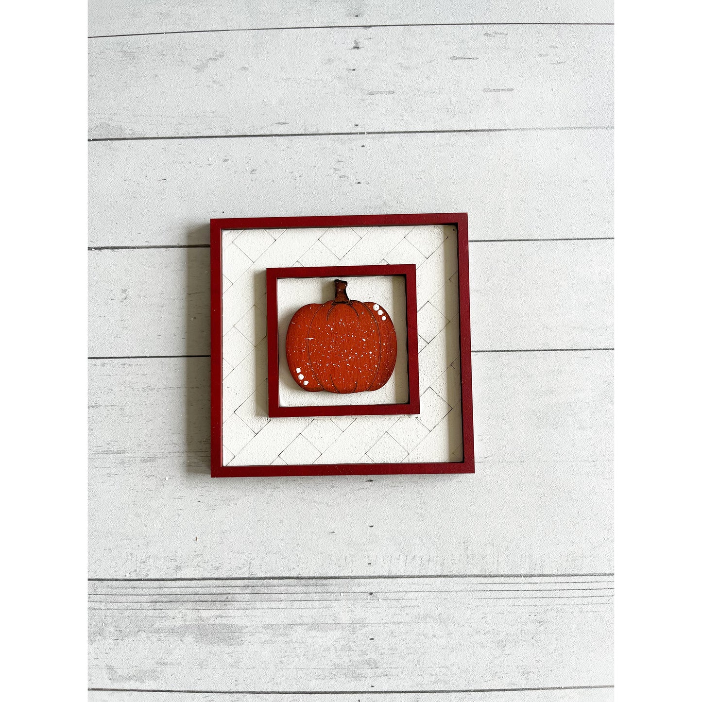 Pumpkin Framed Ladder Tile