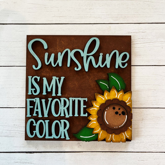 Sunshine Sunflower Ladder Tile