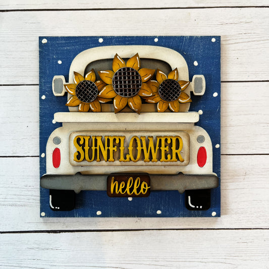 Sunflower Truck Ladder Tile
