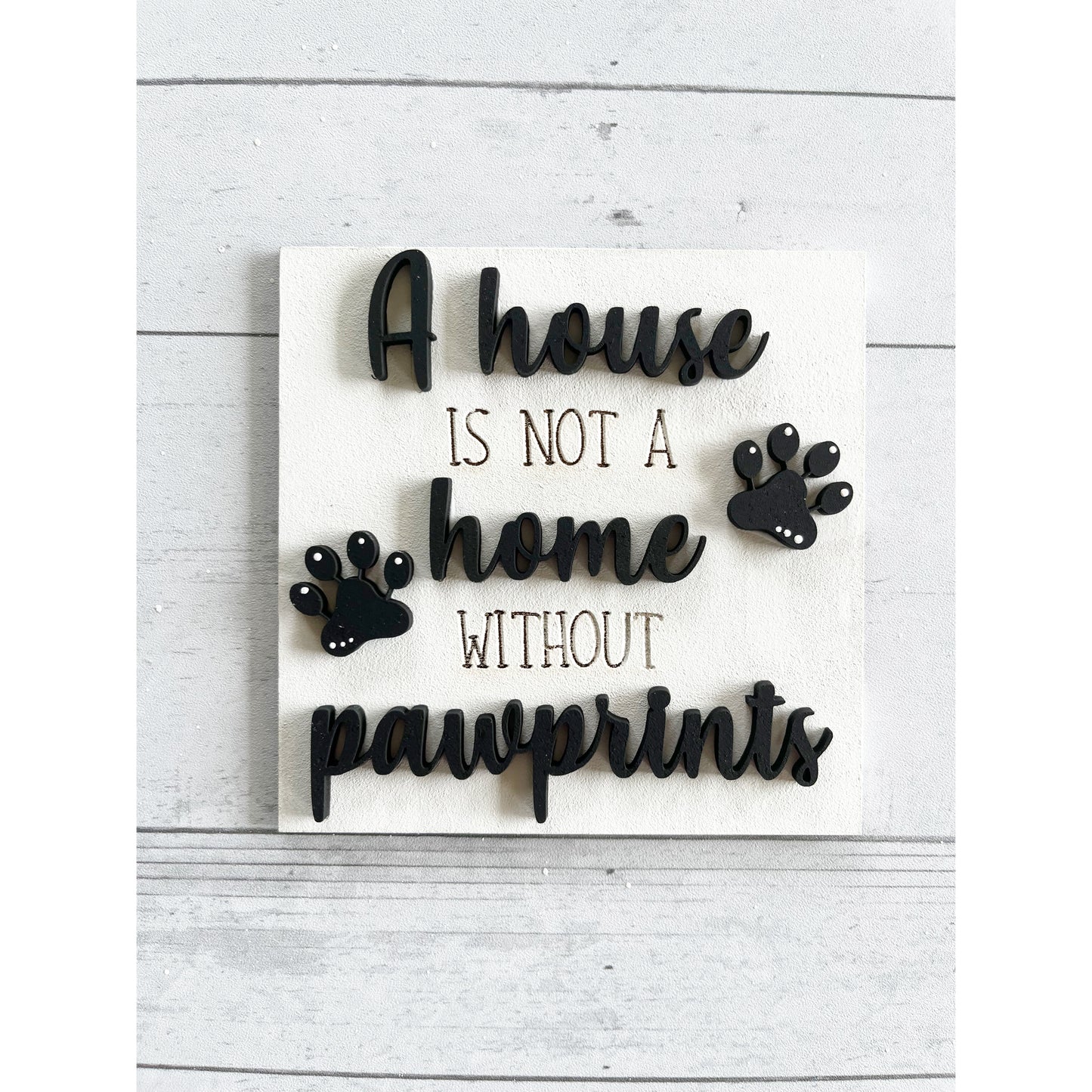 House Pawprints Ladder Tile