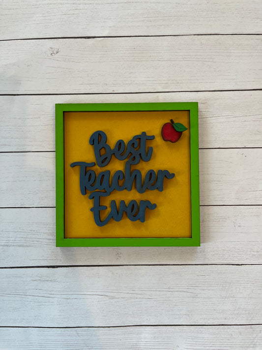 Best Teacher Ever Ladder Tile