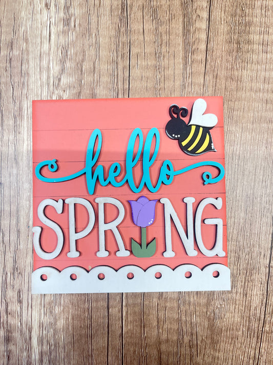 Hello Spring Ladder Tile