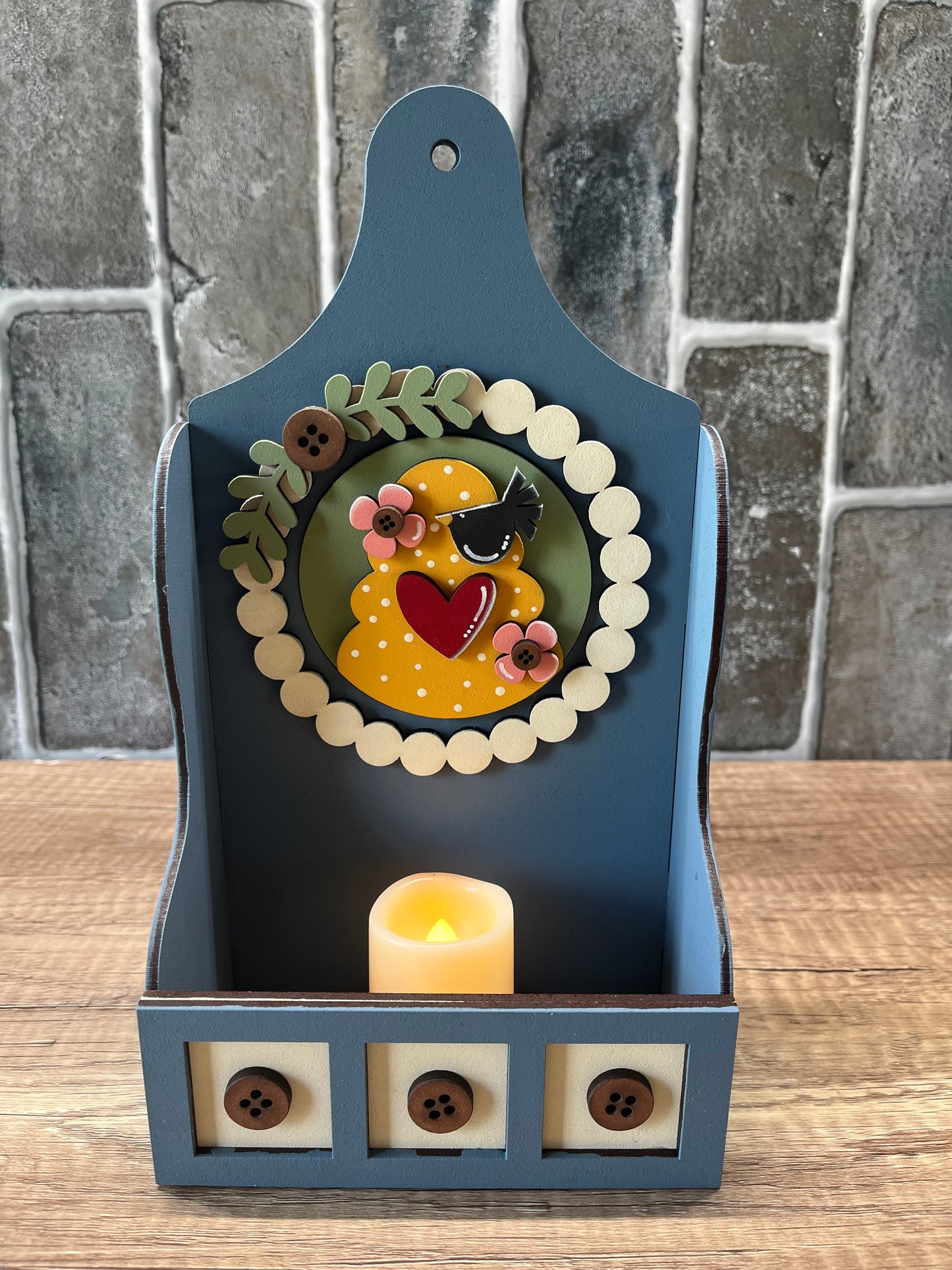 Shaker Box Tea Light Seasonal Round Frame