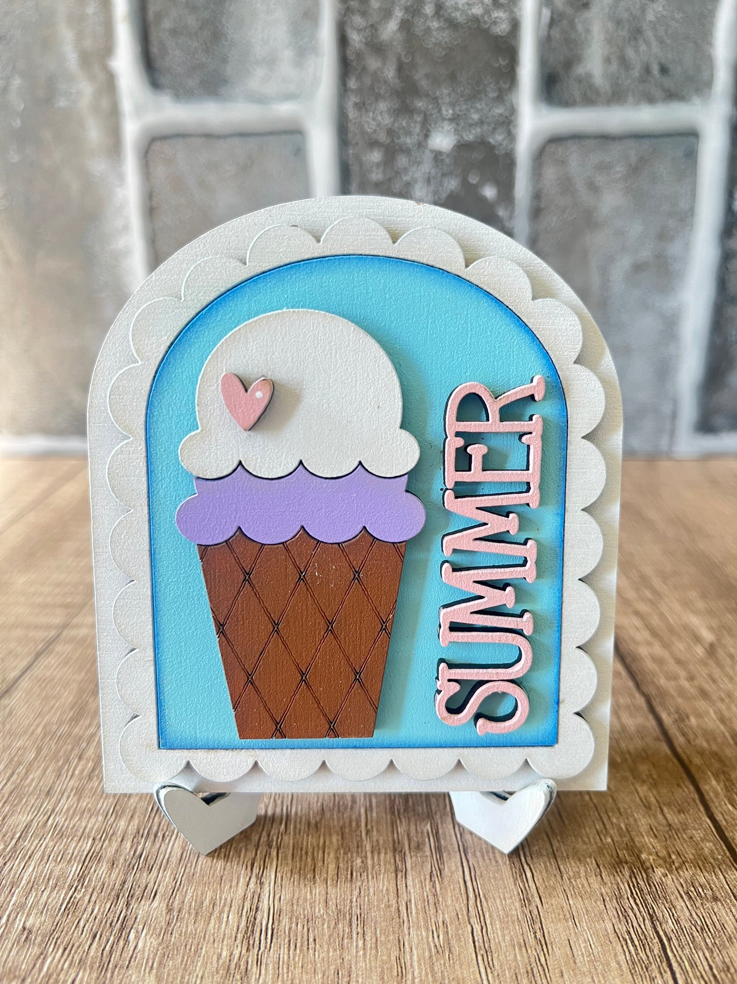 Summer Ice Cream Cone Mini Arch insert