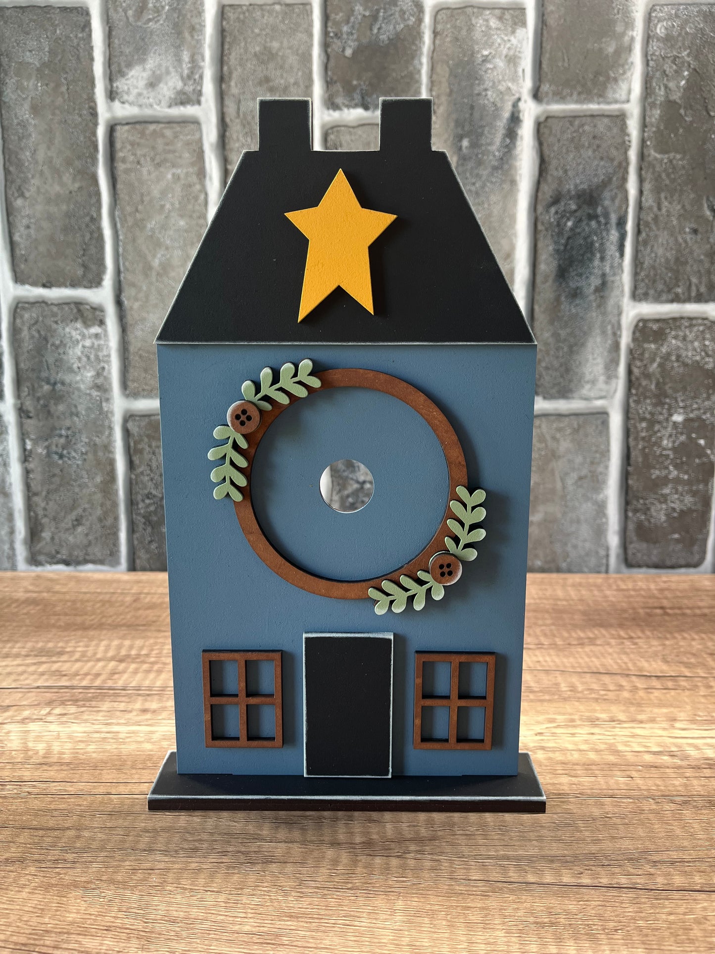 Star Salt Box Seasonal Round Frame