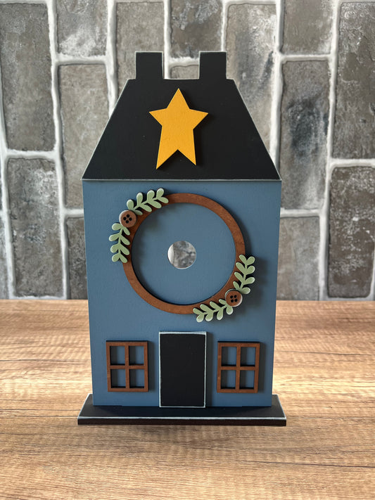 Star Salt Box Seasonal Round Frame