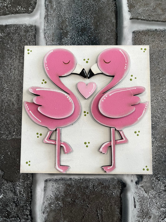 Two Flamingos Ladder Tile