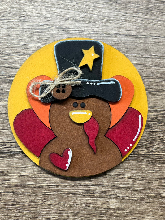 Turkey Top Hat Seasonal Round