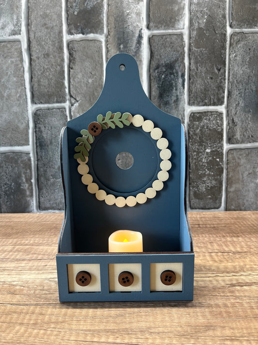 Shaker Box Tea Light Seasonal Round Frame