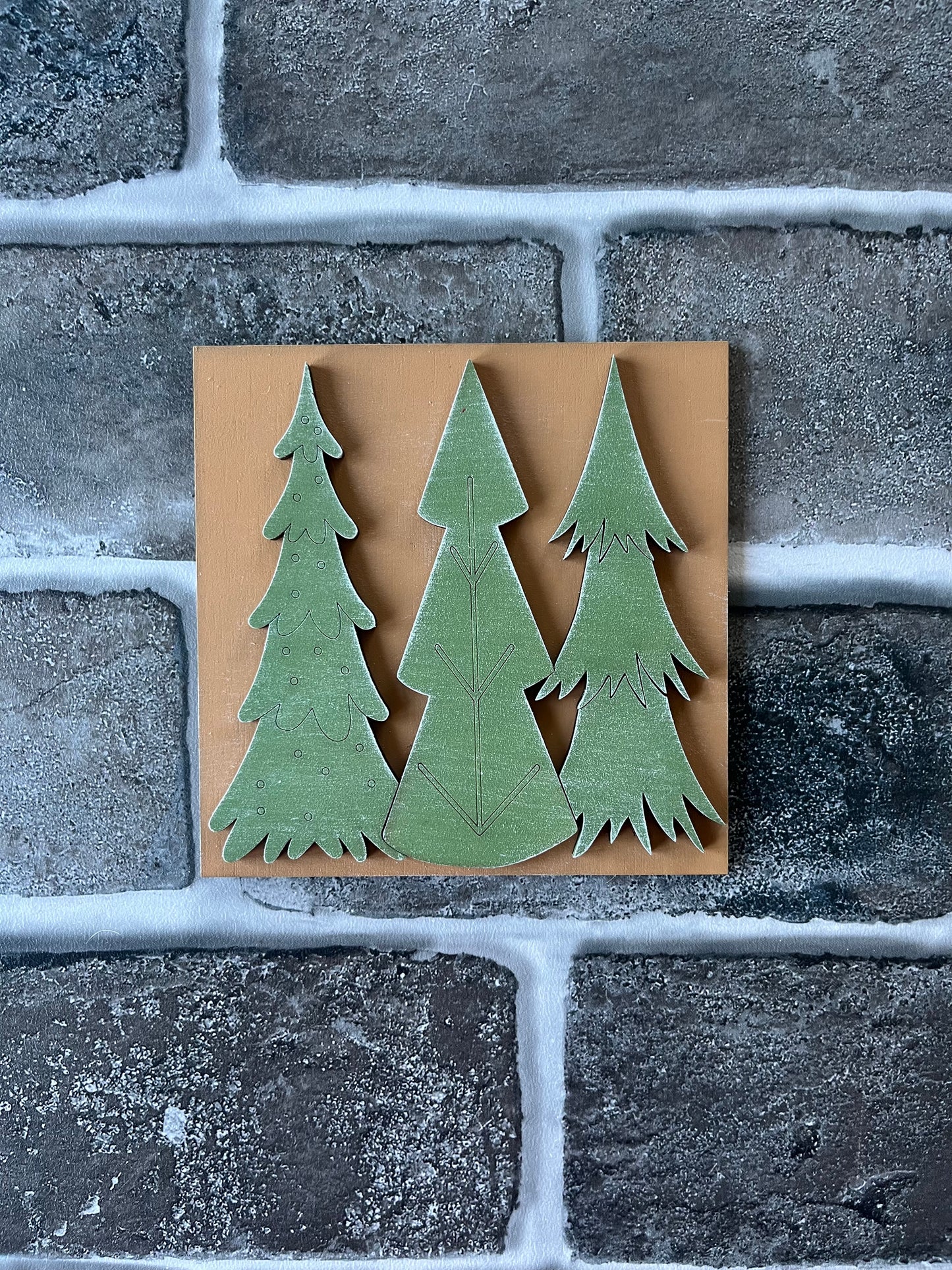 3 Christmas Trees Ladder Tile