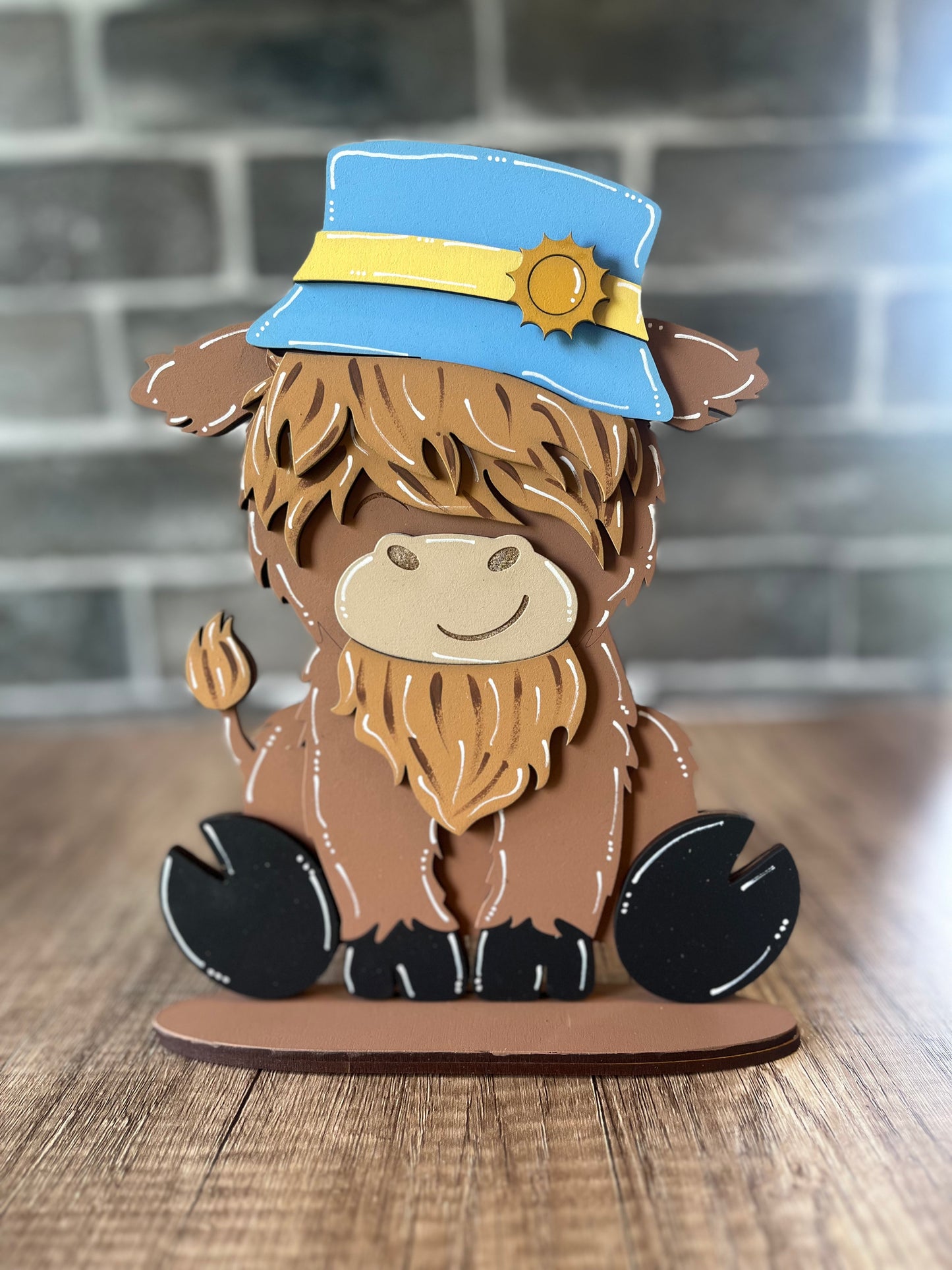 Interchangeable Highland Cow Sun Hat
