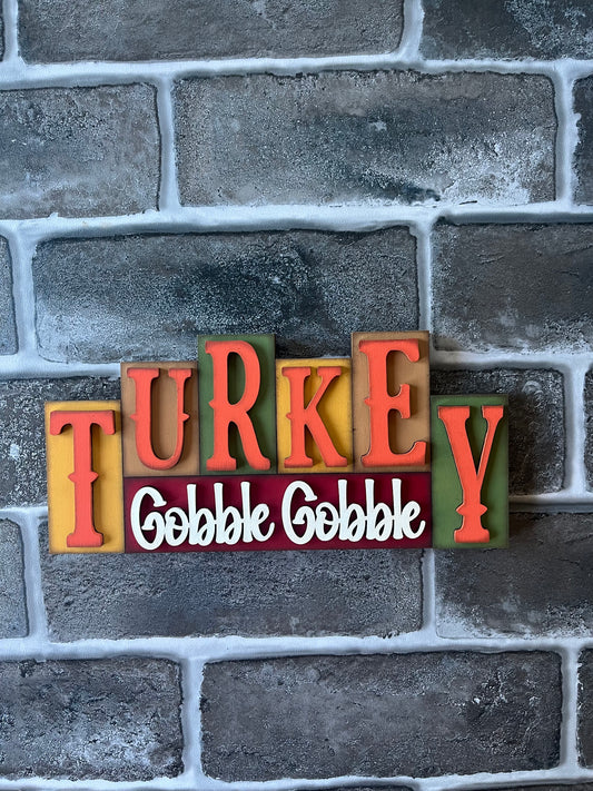 Turkey Gobble Gobble Shelf Sitter