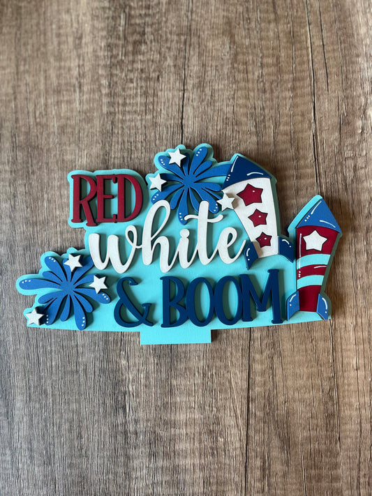 Red White Boom Basket Insert