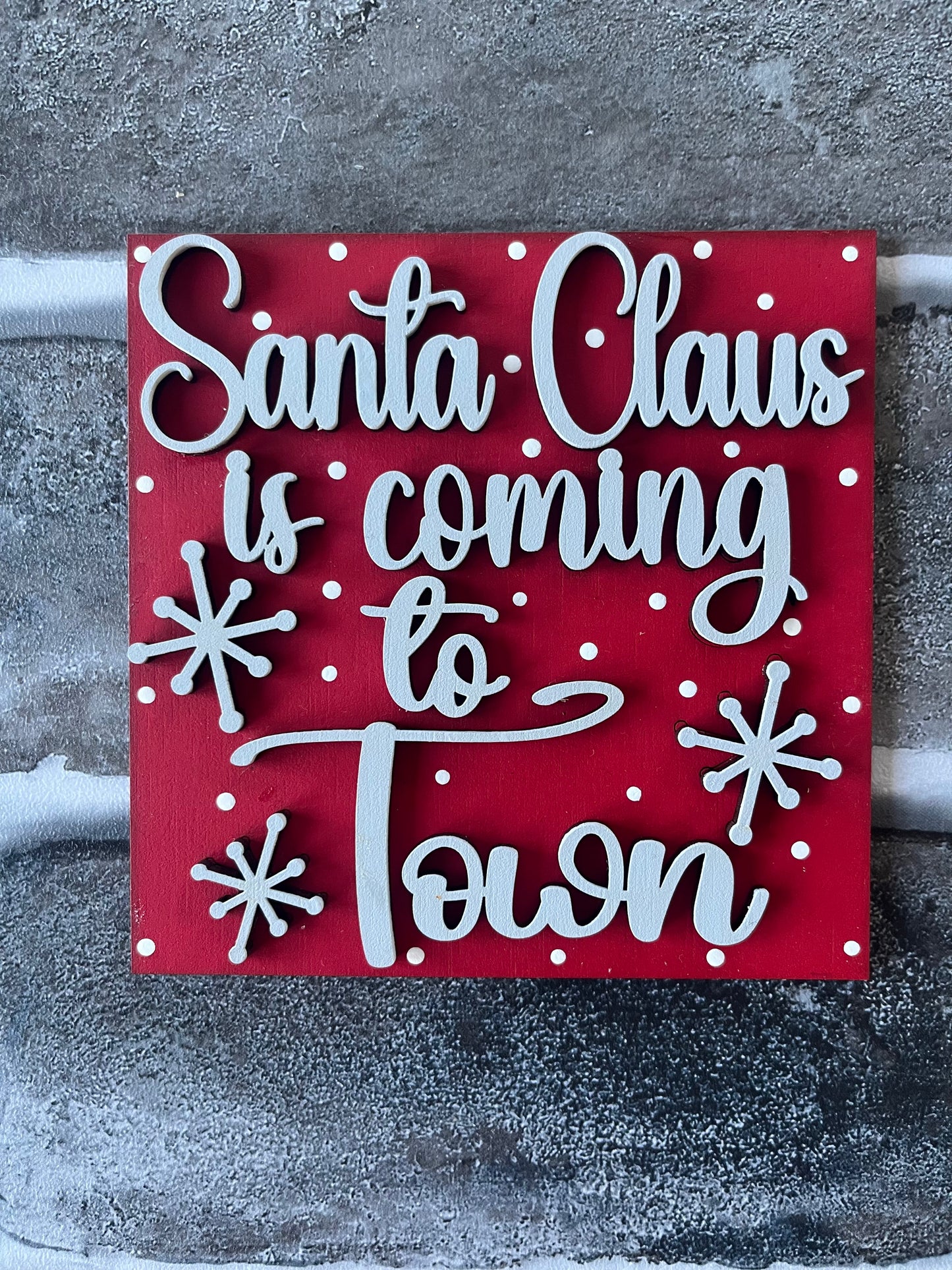 Santa Claus is Coming Ladder Tile