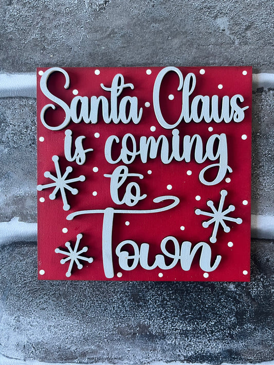 Santa Claus is Coming Ladder Tile