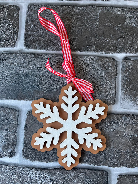 Snowflake Gingerbread Ornament