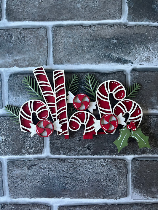 Candy Cane Basket Insert