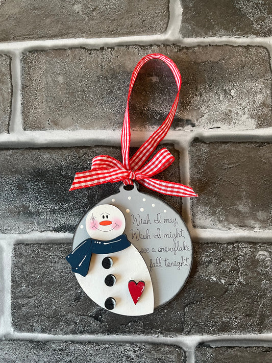 Wish Snowman Ornament