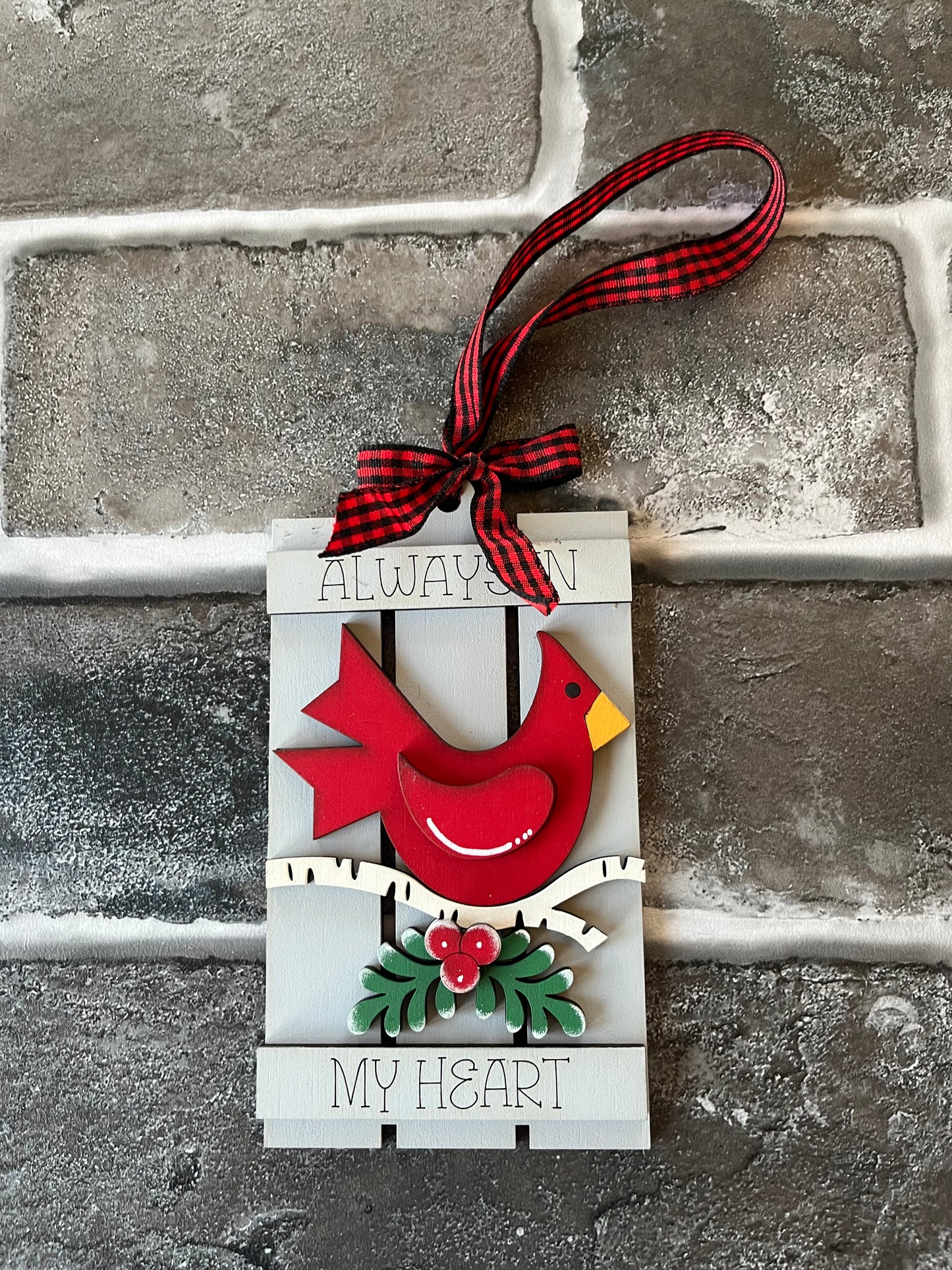 Always in my Heart Cardinal Ornament