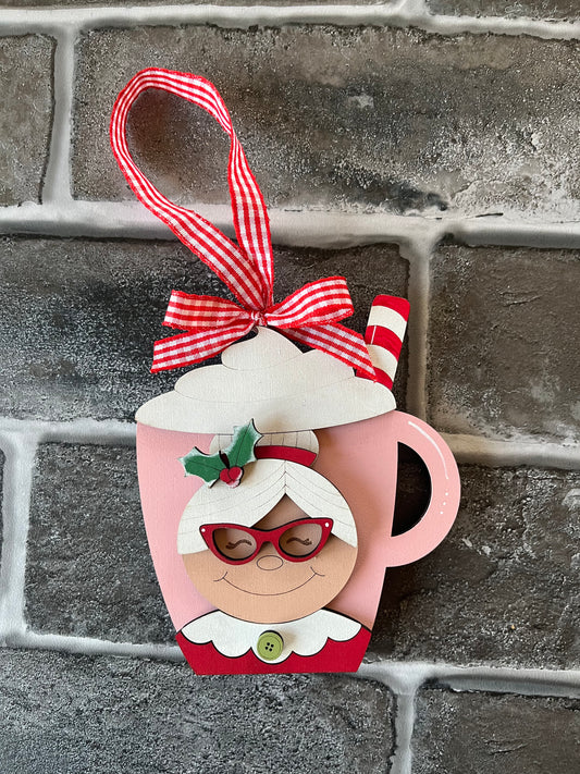 Mrs. Claus Cocoa Cup GIFT CARD ORNAMENT