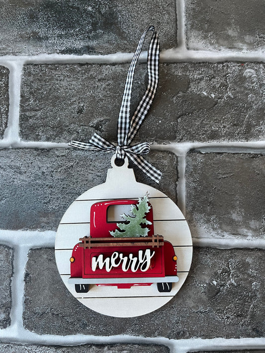 Truck Merry Ornament