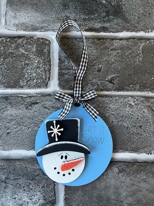 Let It Snow Snowman Ornament