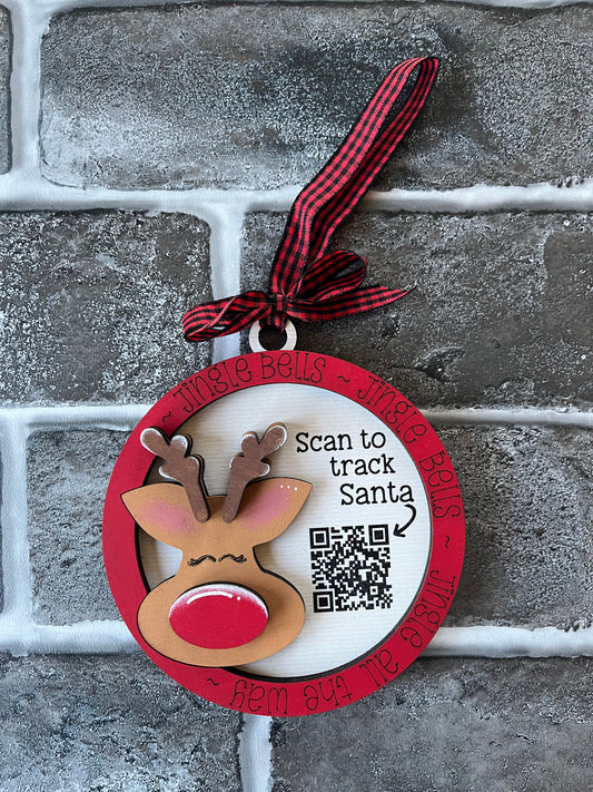 Reindeer Santa Tracker Ornament