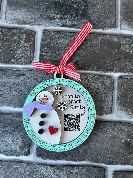 Snowman Santa Tracker Ornament