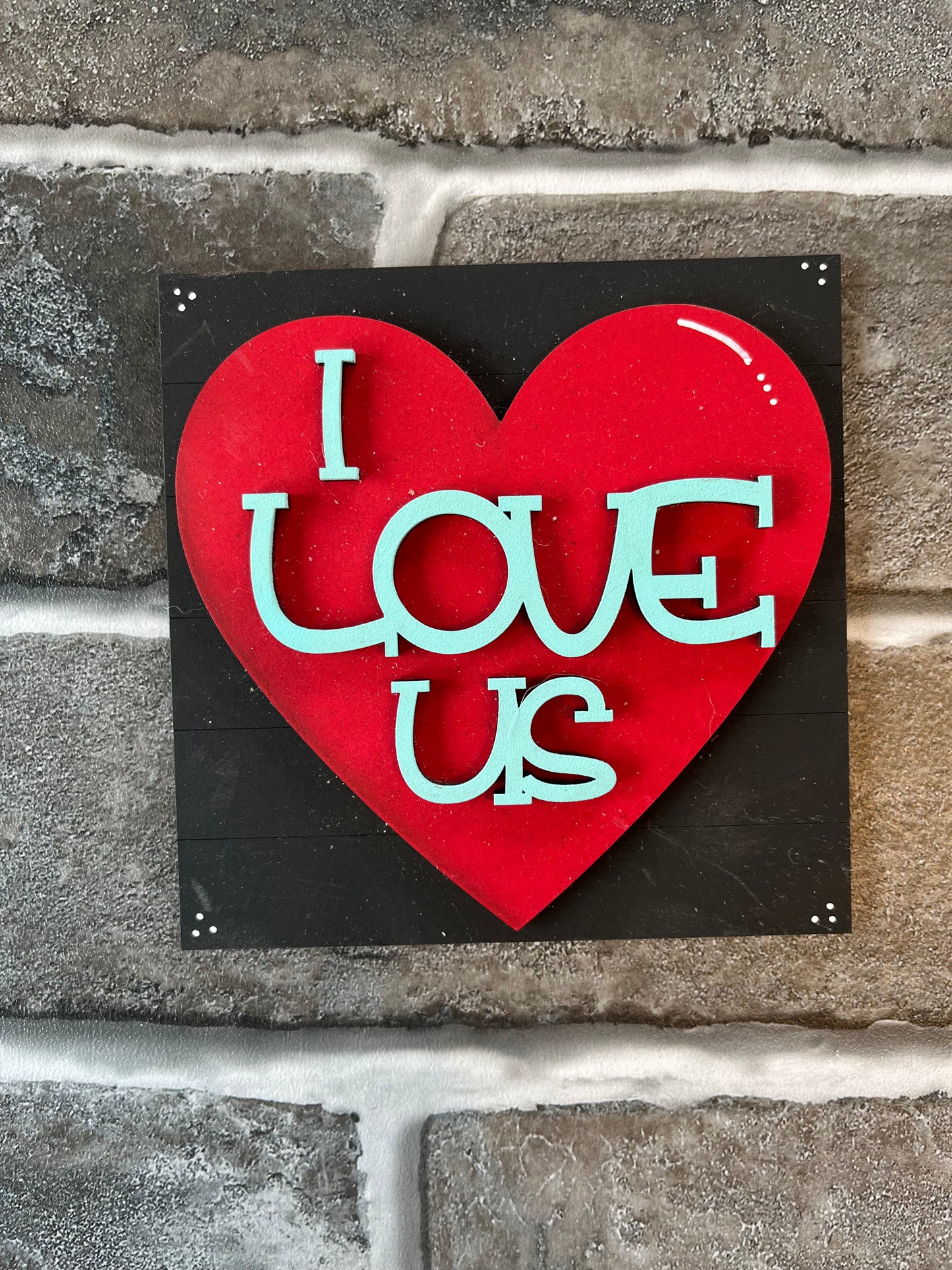 I Love Us Valentine's Day Ladder Tile