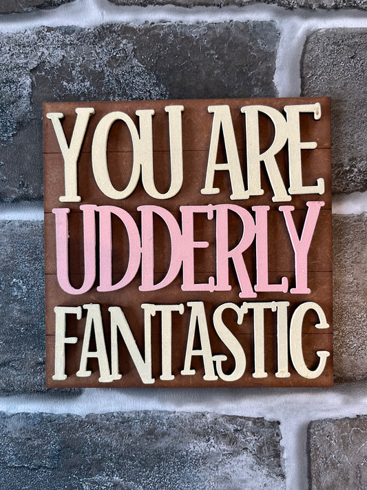 Udderly Fantastic Valentine's Ladder Tile