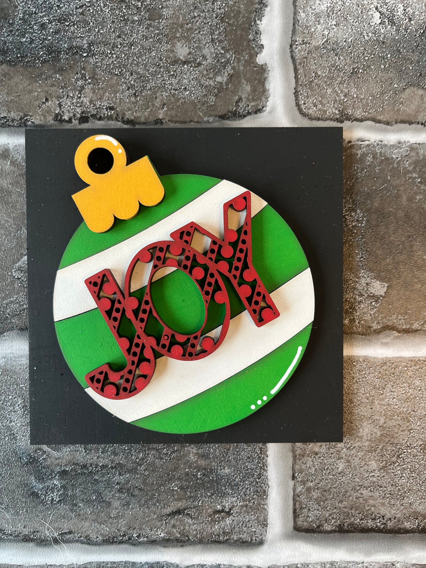 Joy Ornament Ladder Tile