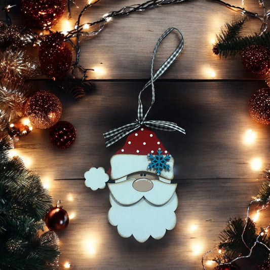 Santa Snowflake Ornament