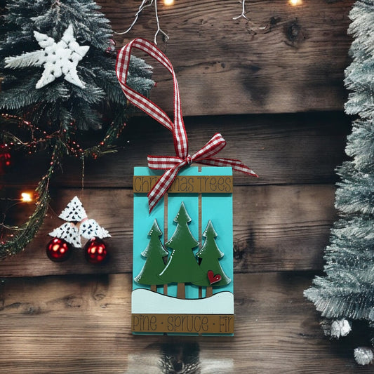 Christmas Trees Pallet Ornament