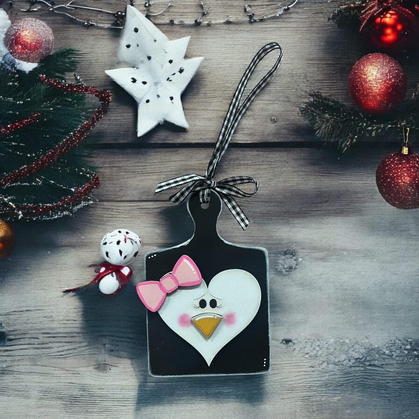 Girl Penguin Breadboard Ornament