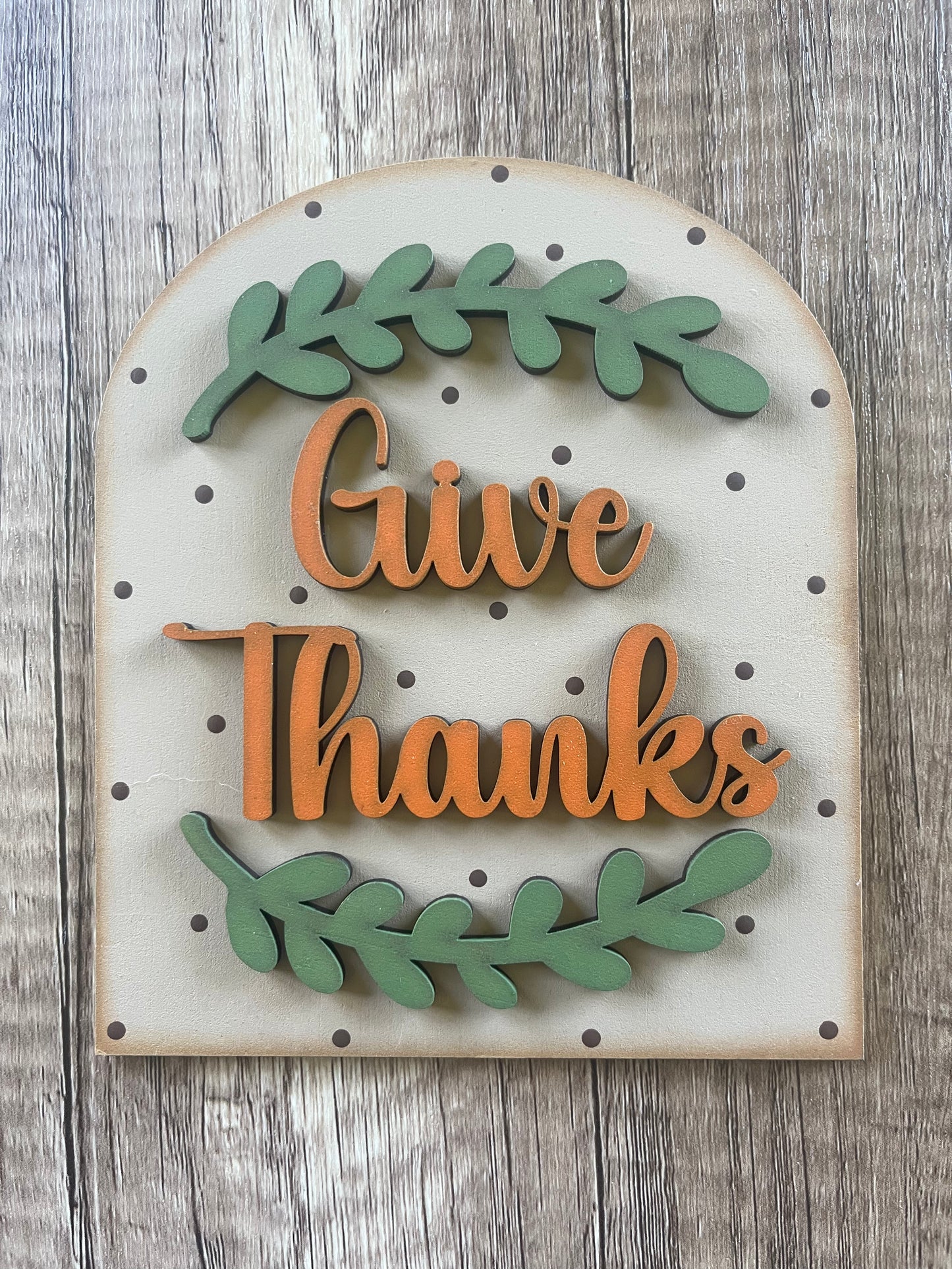 Give Thanks Small Arch Insert