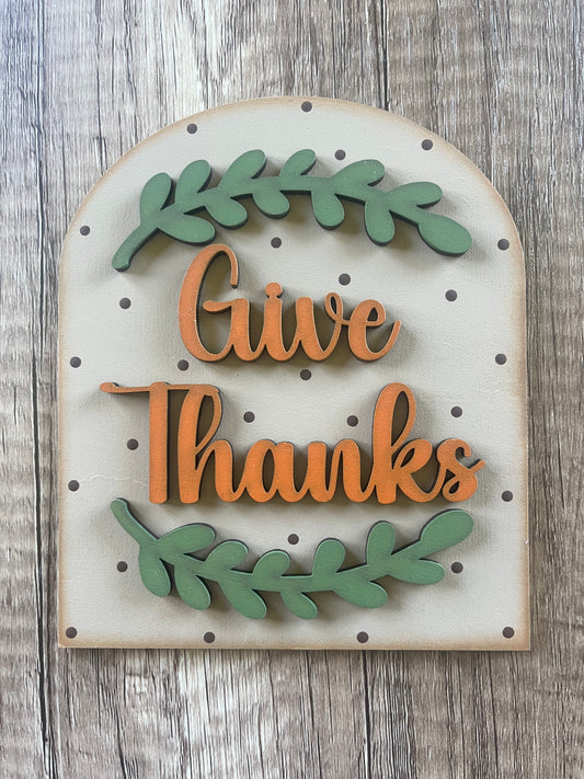 Give Thanks Small Arch Insert