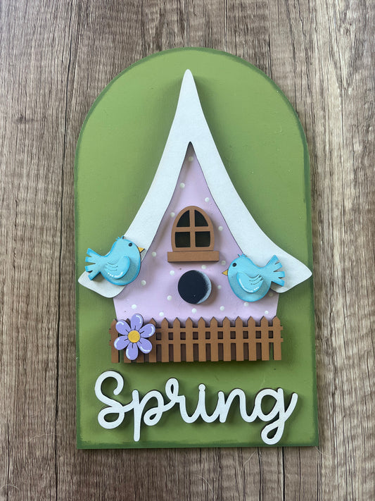 Spring Birdhouse Large Arch Insert