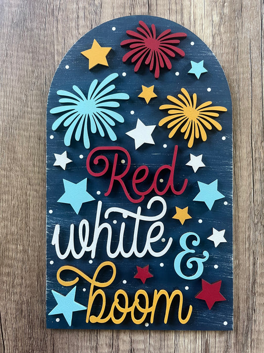 Red White Boom Large Arch Insert
