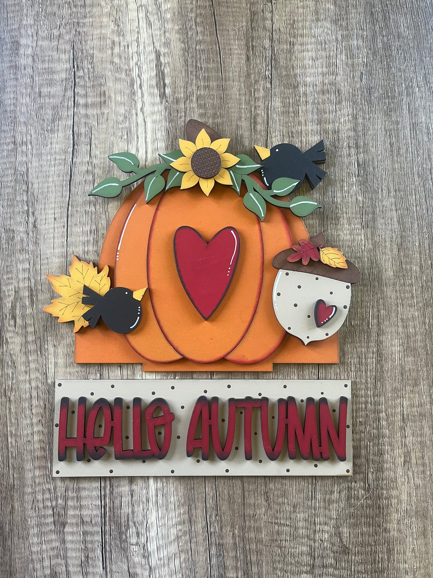 Hello Autumn Window Box Insert