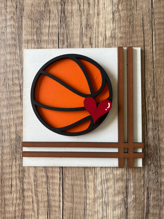 Basketball Heart Ladder Tile