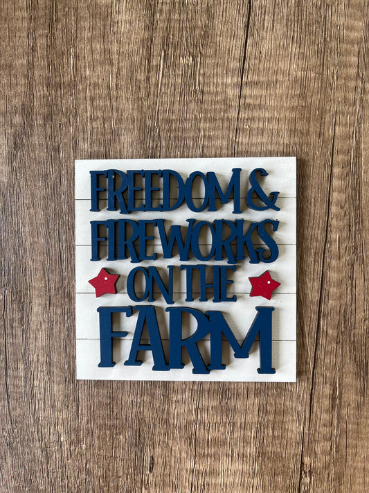 Freedom Fireworks Farm Ladder Tile
