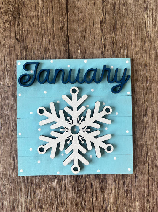 January Snowflake Ladder Tile